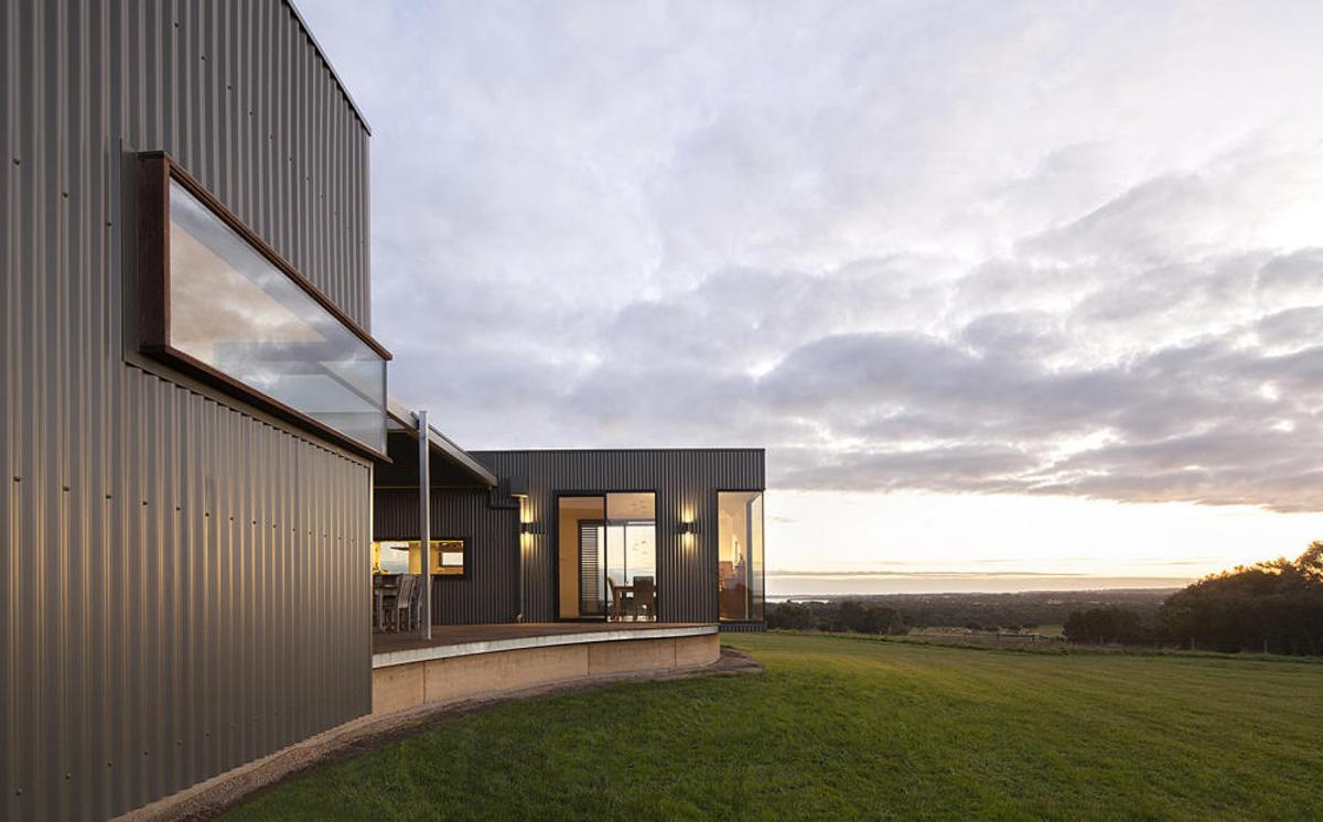 Casa prefabricada encima de una colin en Australia