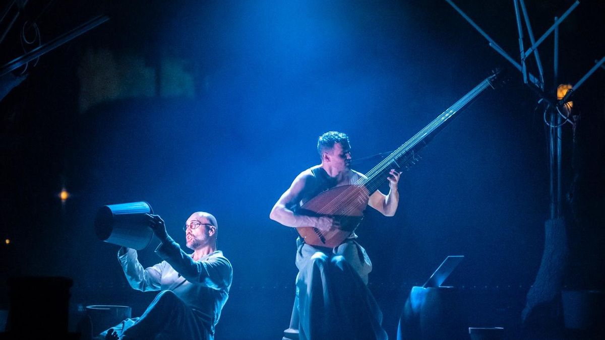 Xavier Sabata i Jonas Nordberg, durant la representació de Genius Loci a Peralada