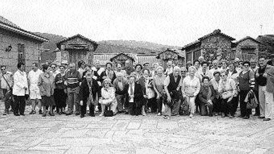 Mayores de Vigo, Redondela y Nigrán, ayer, disfrutando de los atractivos de la comarca en Pedre. / bernabé / patricia F.