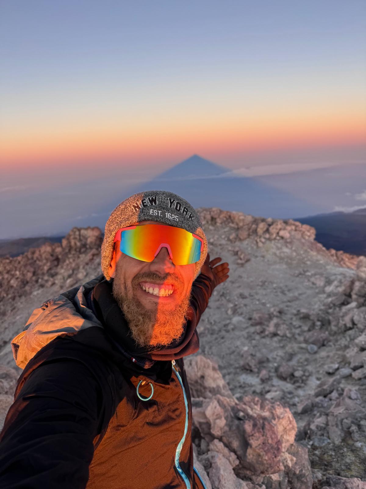 David Ledesma, en el Teide