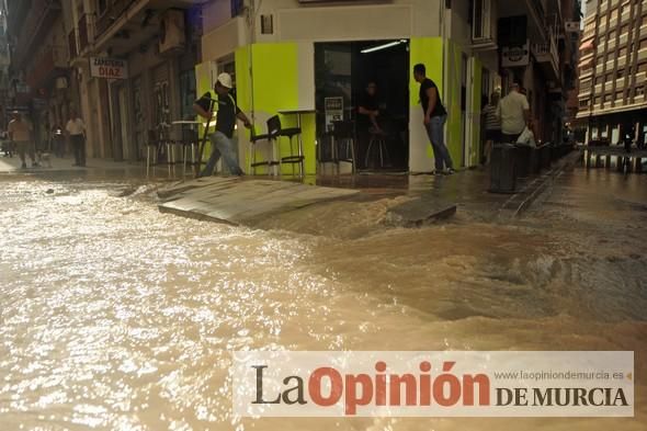 Inundación en el centro de Murcia