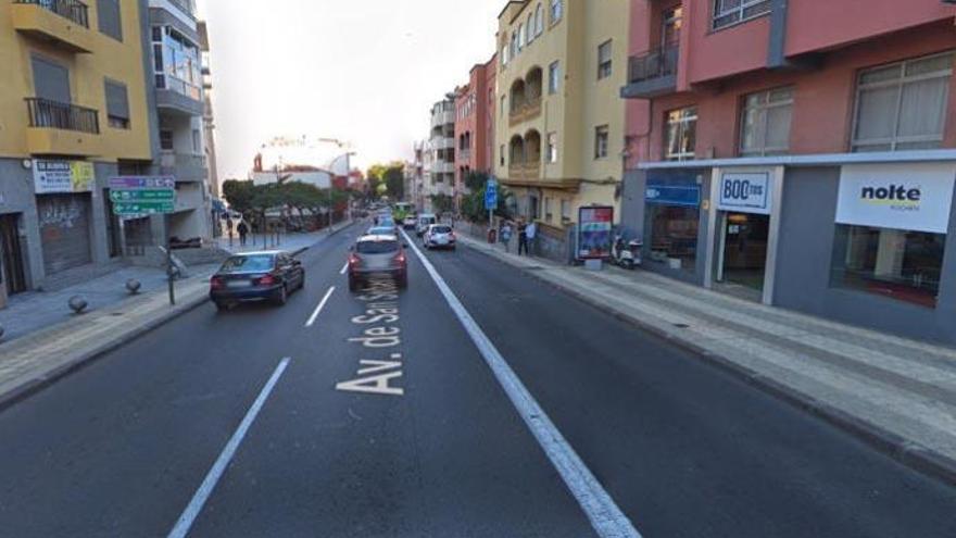 Un tramo de la Avenida de San Sebastián, en Santa Cruz de Tenerife.