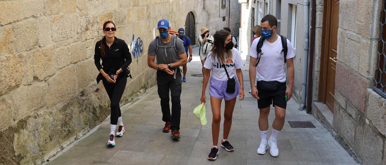 De izda. a dcha, Gala González, Martiño Rivas, Cristina Cerqueiras y Xurxo Carreño