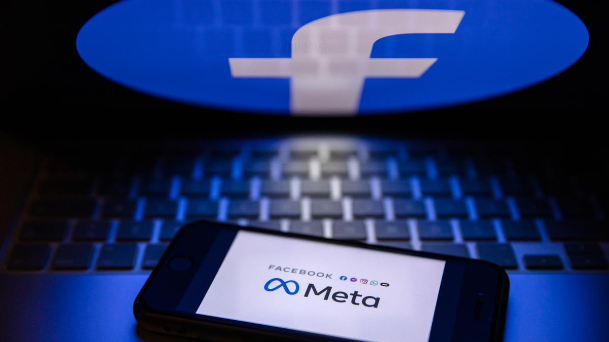El logo de Facebook y su empresa matriz, Meta