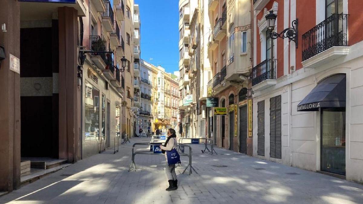 Obras de peatonalización del centro de Alicante