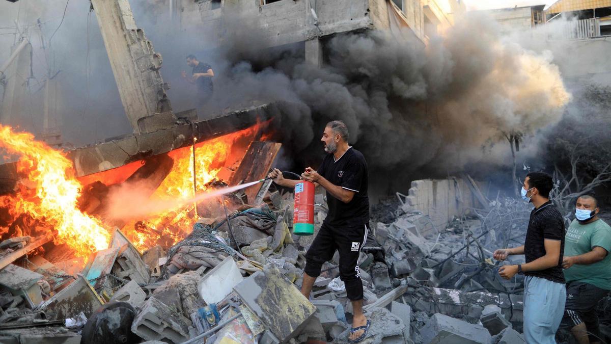 Destrucción y miedo en la franja de Gaza