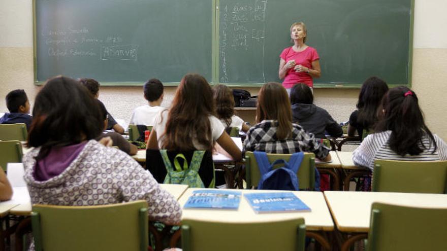 Imagen de archivo de una clase en un centro educativo de Tenerife.