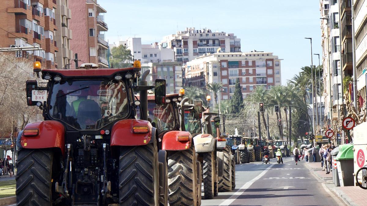 Tractorada en Murcia por Mercosur y el Trasvase