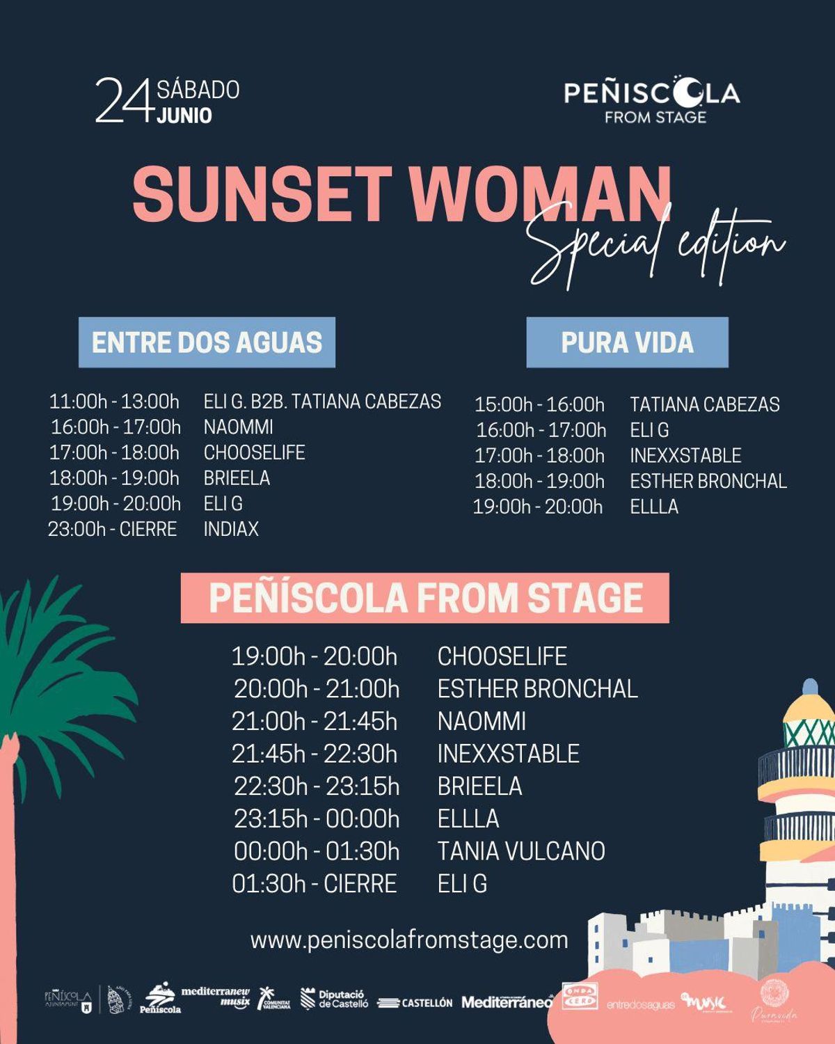 Horarios de la gran fiesta electrónica.