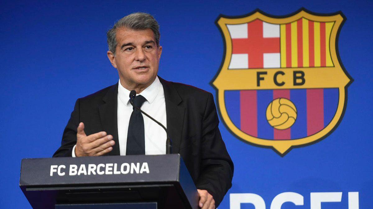 Joan Laporta, en rueda de prensa