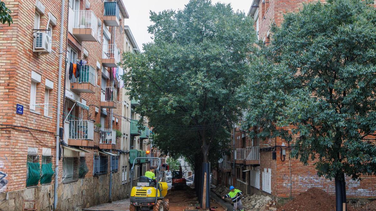 Uno de los bloques de pisos en Ca n'Angalda, Terrassa