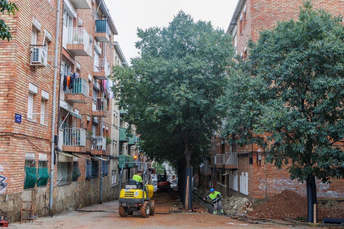 Uno de los bloques de pisos en Ca n'Angalda, Terrassa