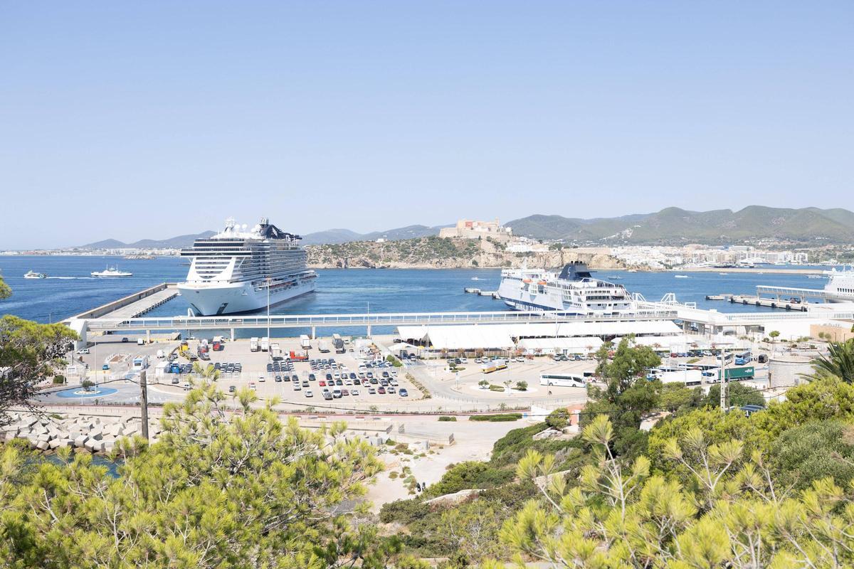 Los cruceristas arribados a Botafoch de Ibiza, en imágenes
