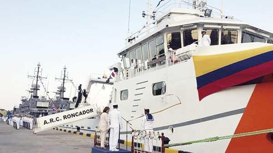 Instante de la ceremonia oficial, celebrada en la Base Naval ARC Bolívar el pasado jueves.  // @cotecmar