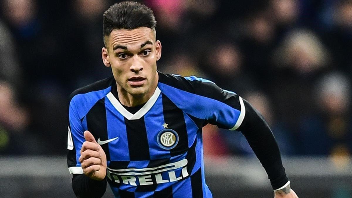 Lautaro, en un partido de la Copa italiana ante el Fiorentina.