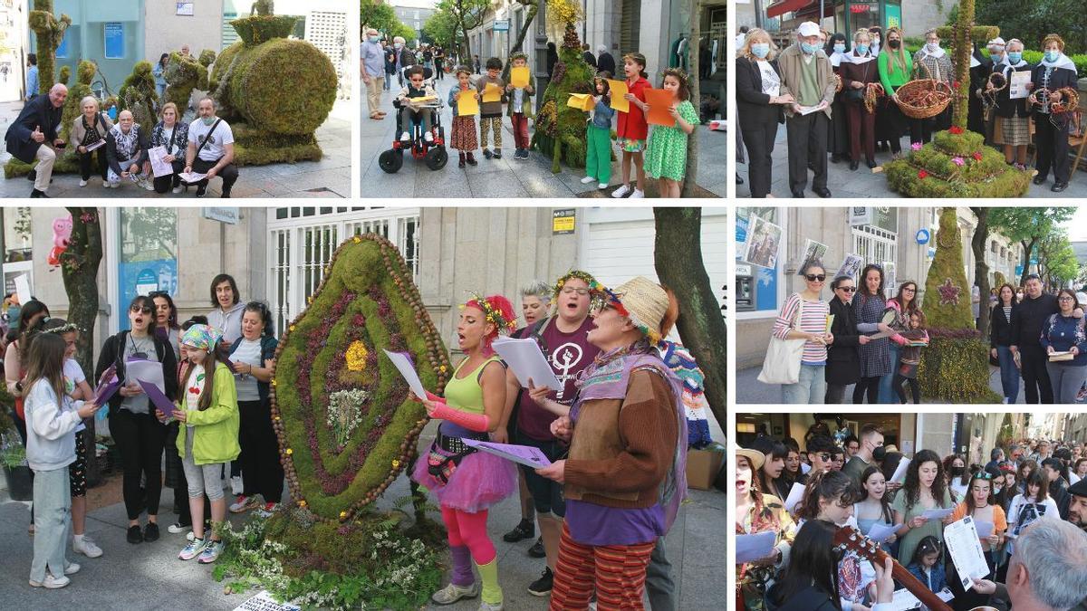 Ourense recuperó su tradición de los Maios tras la pandemia, con 28 propuestas y la implicación de todas las edades.