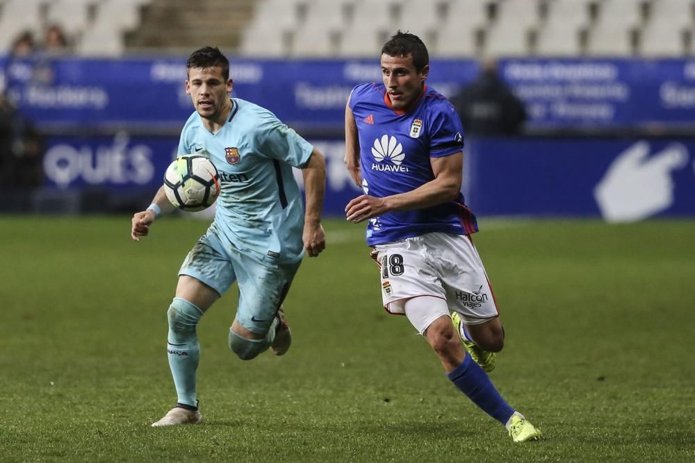 El partido entre el Real Oviedo y el Barcelona B, en imágenes