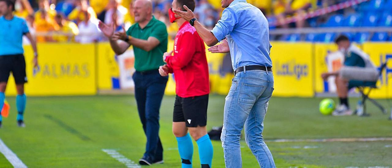 Luis Miguel Ramis, durante el partido del sábado en Las Palmas.