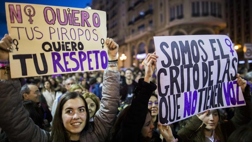 Huelga feminista en València el 8 de marzo.