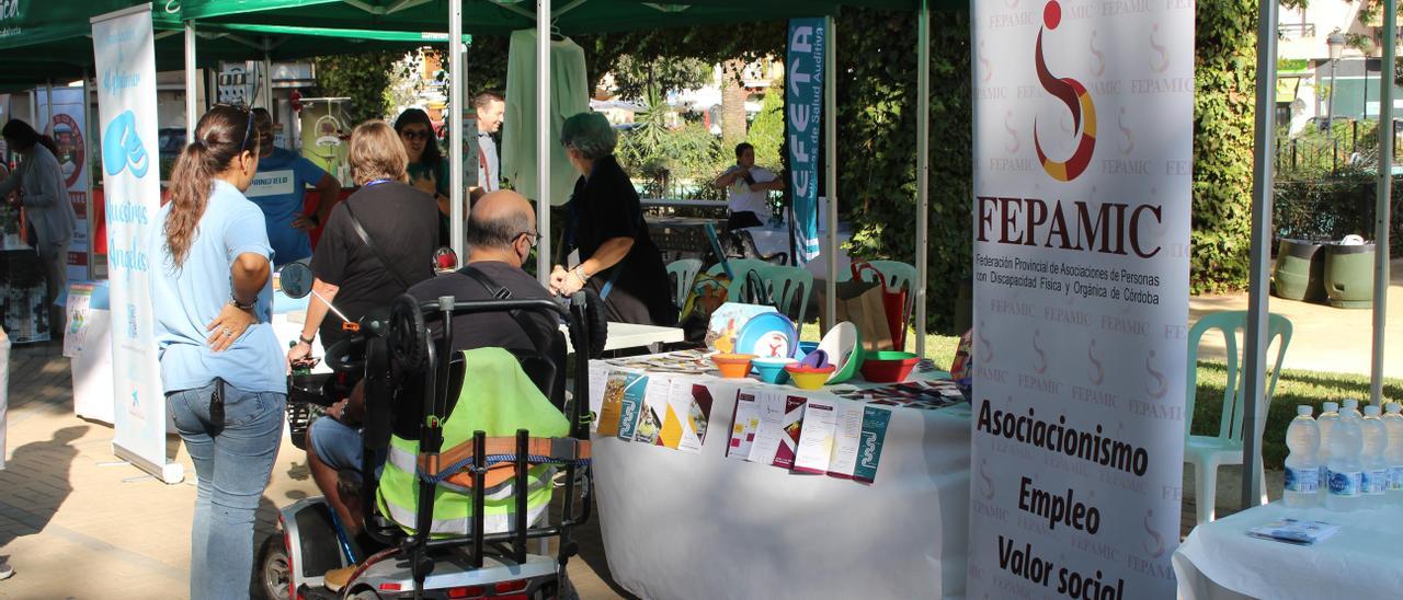 Expositores emplazados en el Paseo de Rojas.