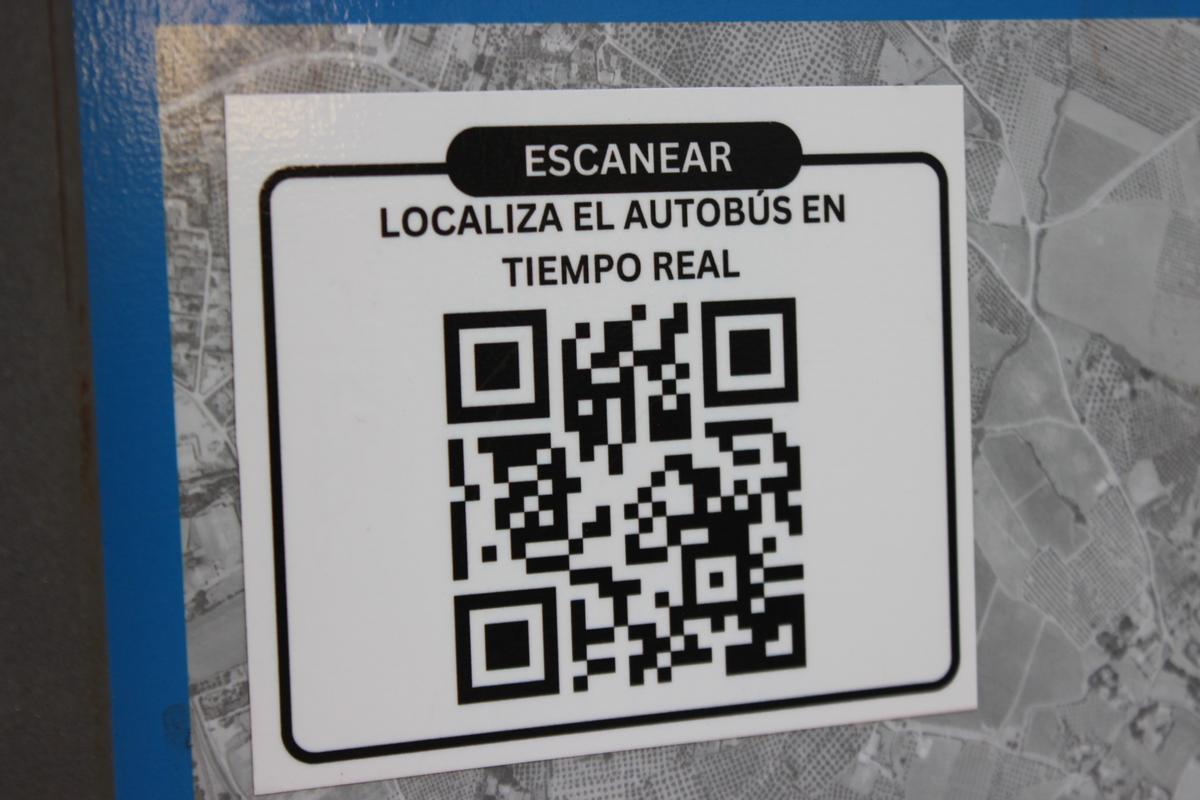 Código QR en el que los ciudadanos de Montilla podrán consultar la localización del bus urbano.
