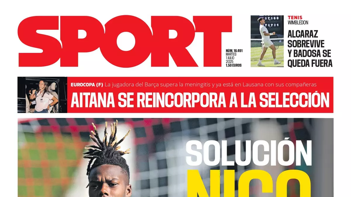 La portada de SPORT de hoy martes, 1 de julio de 2025
