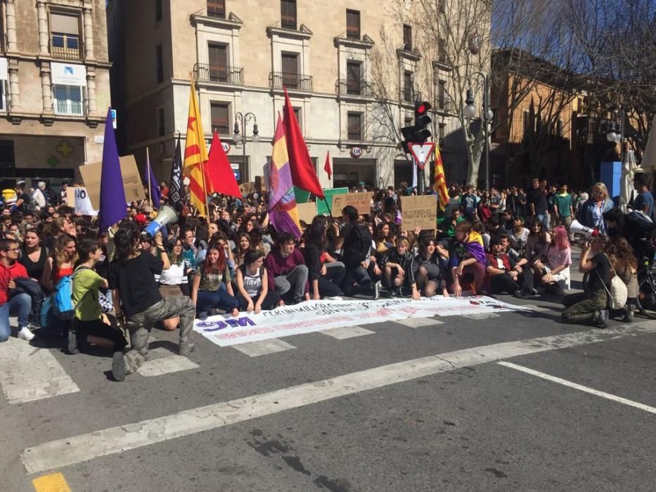 Manifestación de estudiantes en Palma