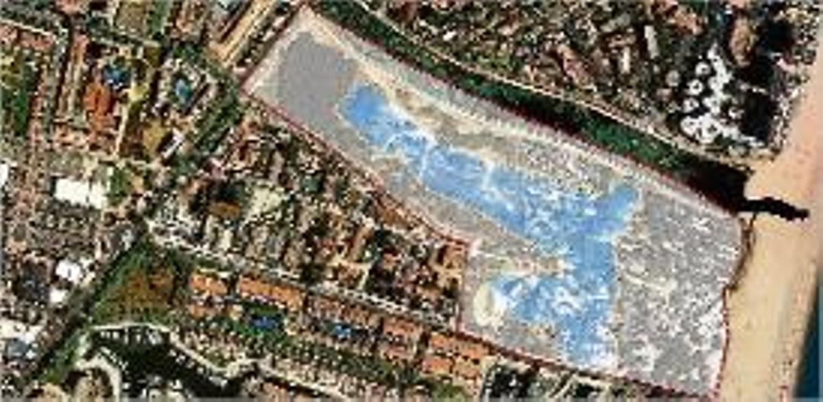 Imatge aèria del sector que abasta l'ampliació del Port d'Aro.