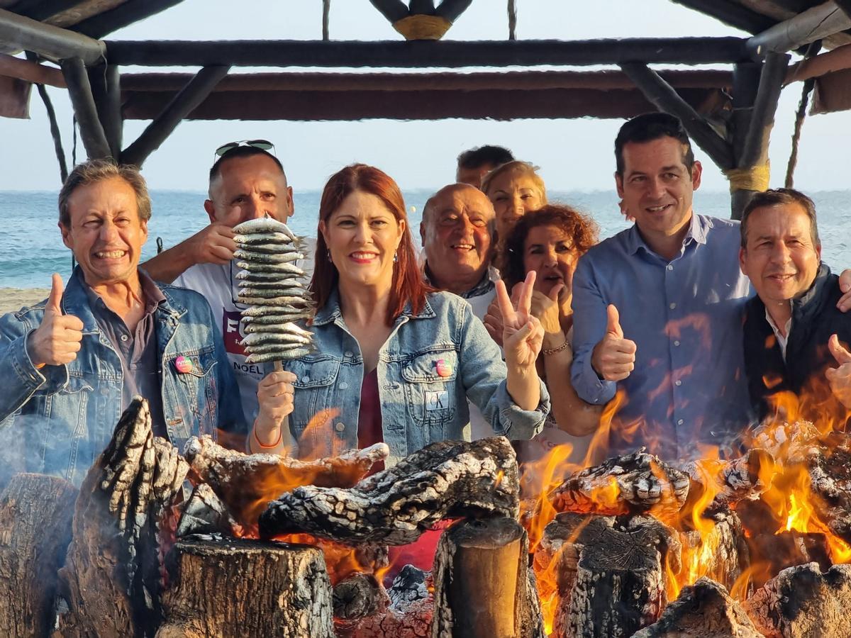 La candidata de CS la Alcaldía de Málaga, Noelia Losada, en el cierre de campaña