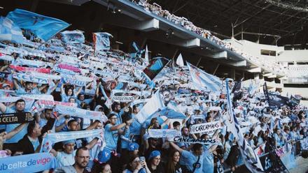 La hinchada del Celta, en Balaídos