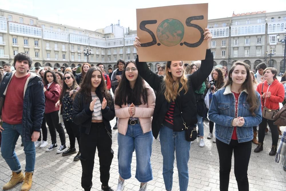 Alumnos coruñeses, contra el cambio climático
