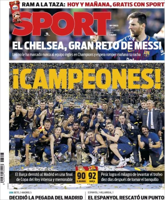 Portada lunes 19 de febrero de 2018