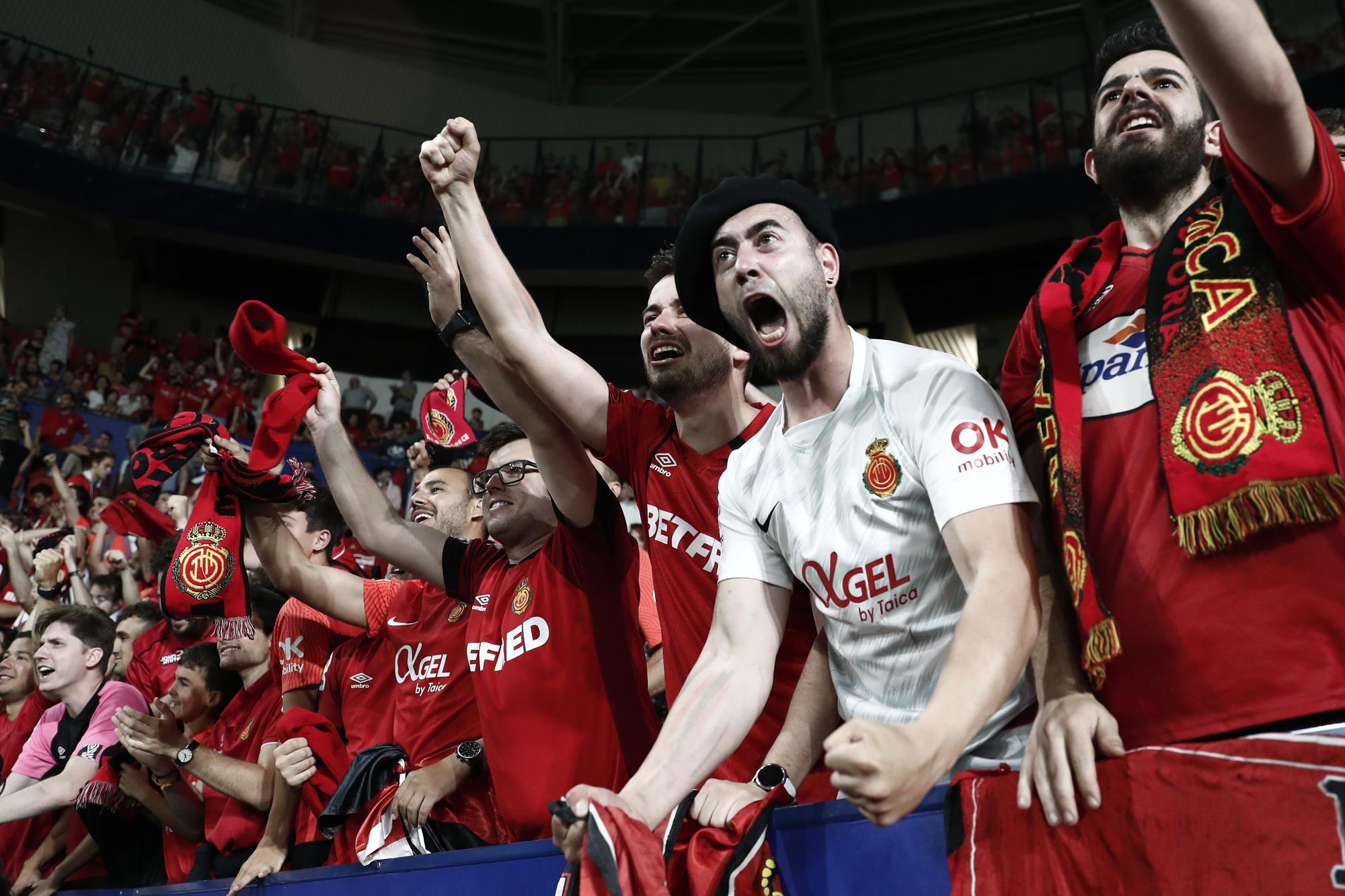 Osasuna-RCD Mallorca: Las fotos de la alegría desatada de los jugadores del Mallorca al conseguir la permanencia