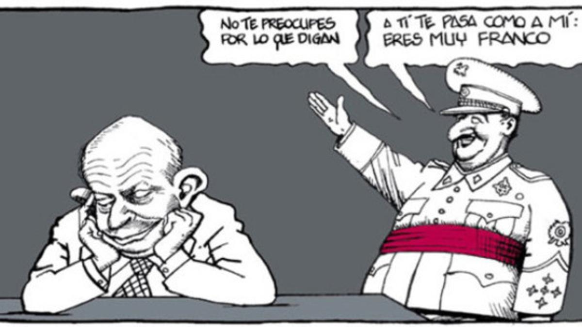 La viñeta de Ferreres de este martes de EL PERIÓDICO, en la que Franco consuela al ministro Wert.