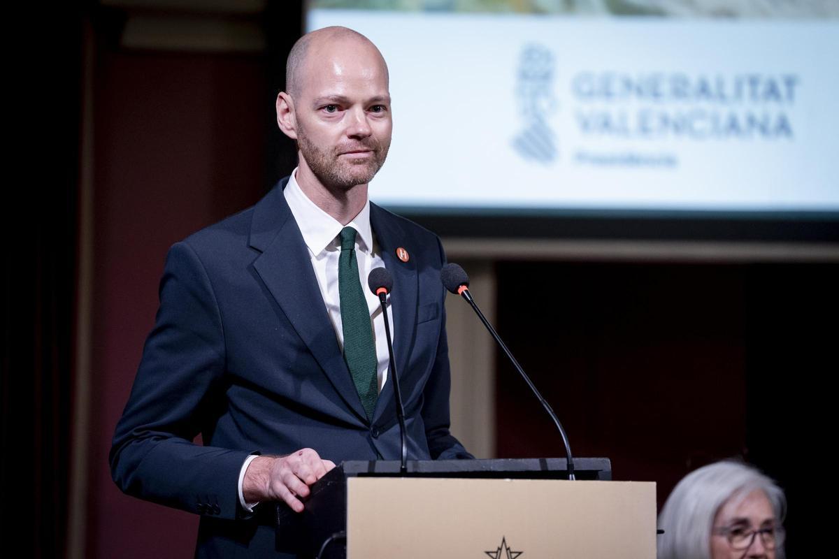 El dirctor de la Hispanic Society, Guillaume Kientz, el pasado martes en la firma del acuerdo con la Generalitat.