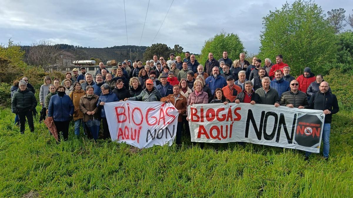 Concentración veciñal na zona onde se quere construír a planta de biogás.
