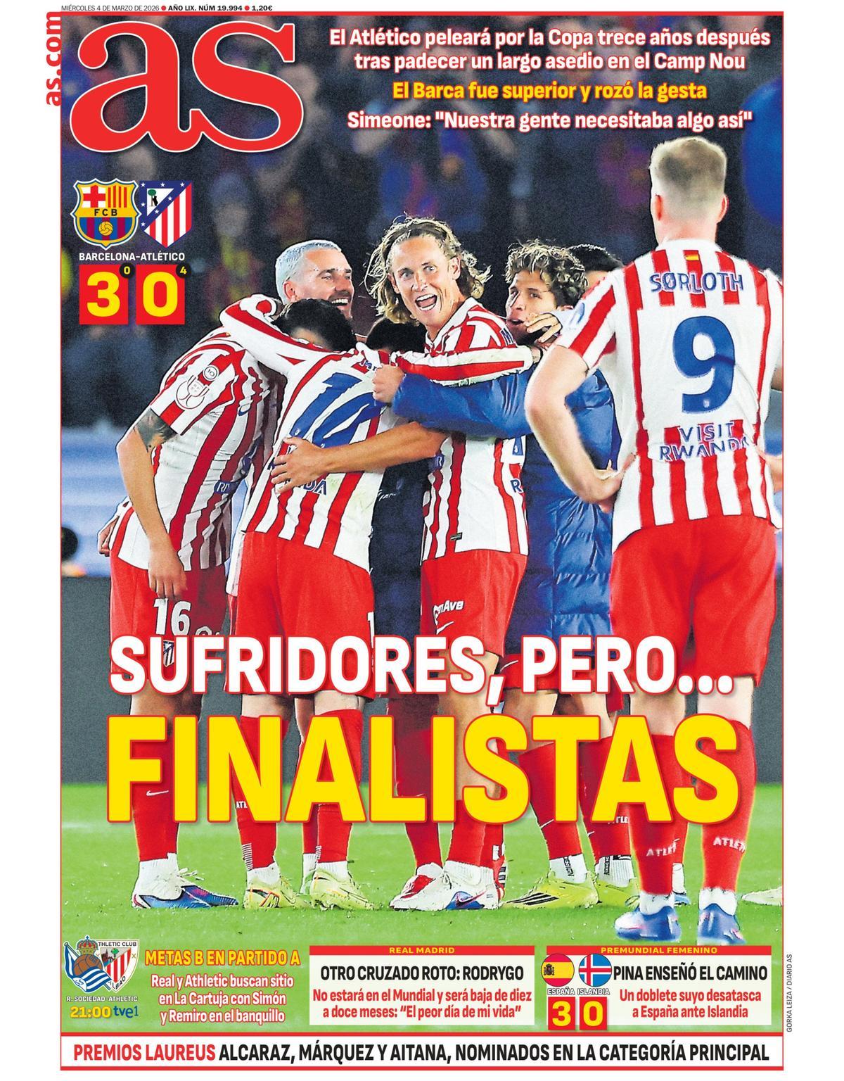 Estas son las portadas de la prensa deportiva de hoy Estas son las portadas de la prensa deportiva de hoy