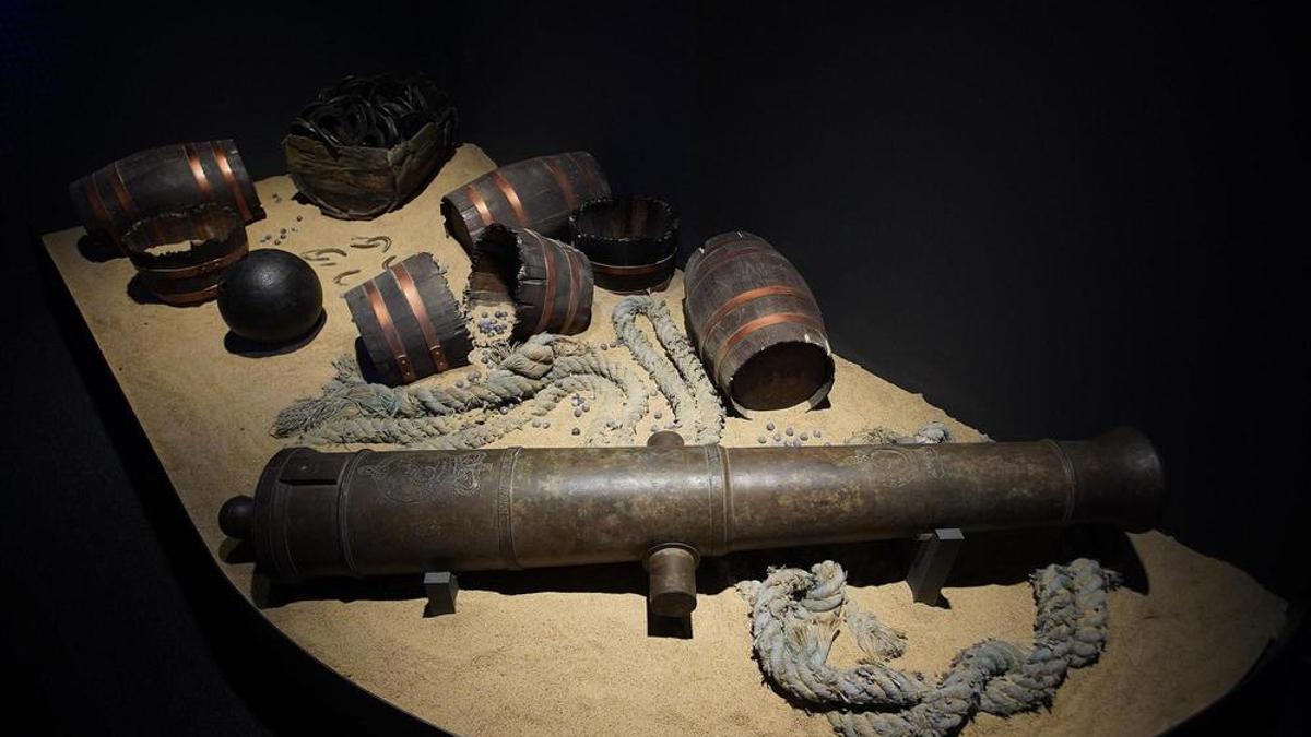 La exposición 'Naufragis. Arqueologia submergida' en el Caixaforum Girona.