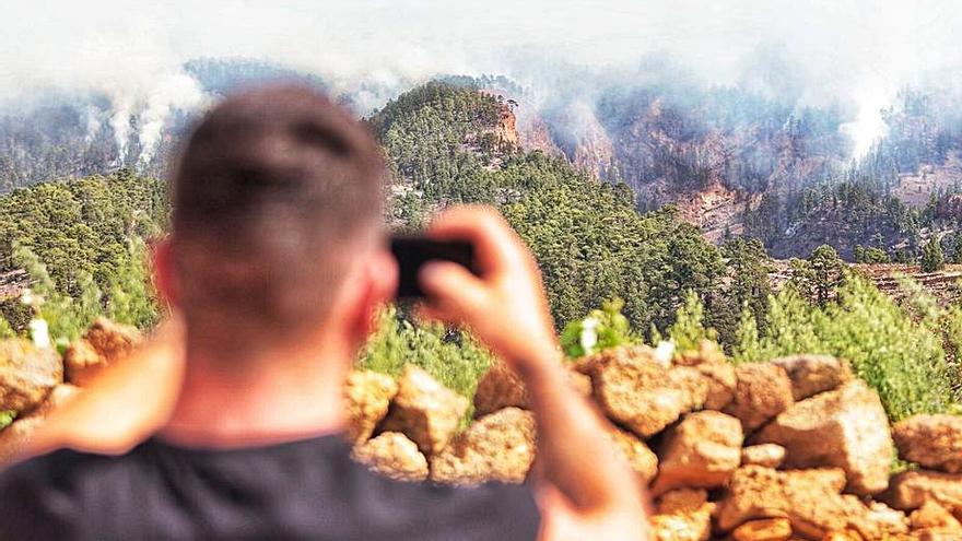 El incendio de Arico entra en el Teide