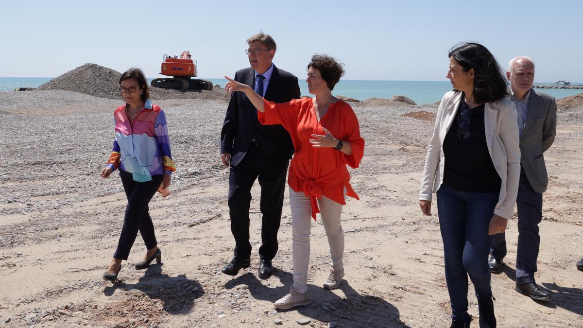 Puig ha visitado este lunes las obras de regeneración de la playa de Almenara.