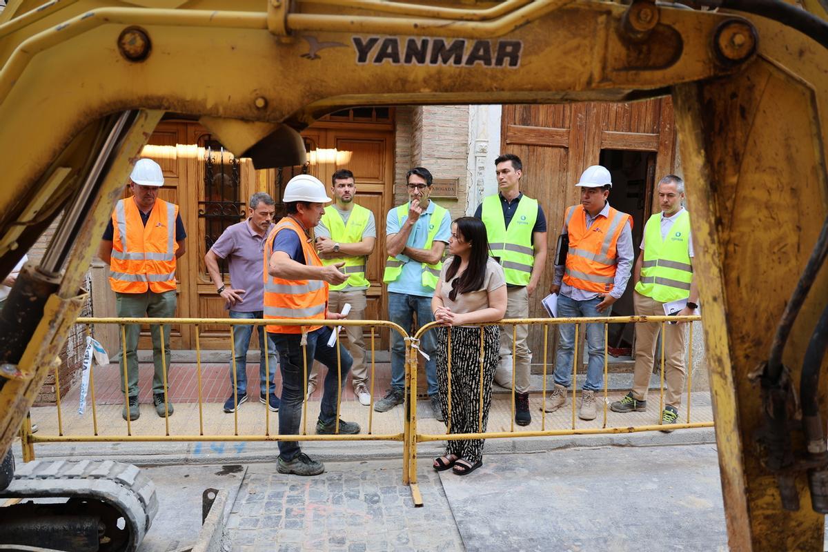 Obras de alcantarillado en las calles de Catarroja