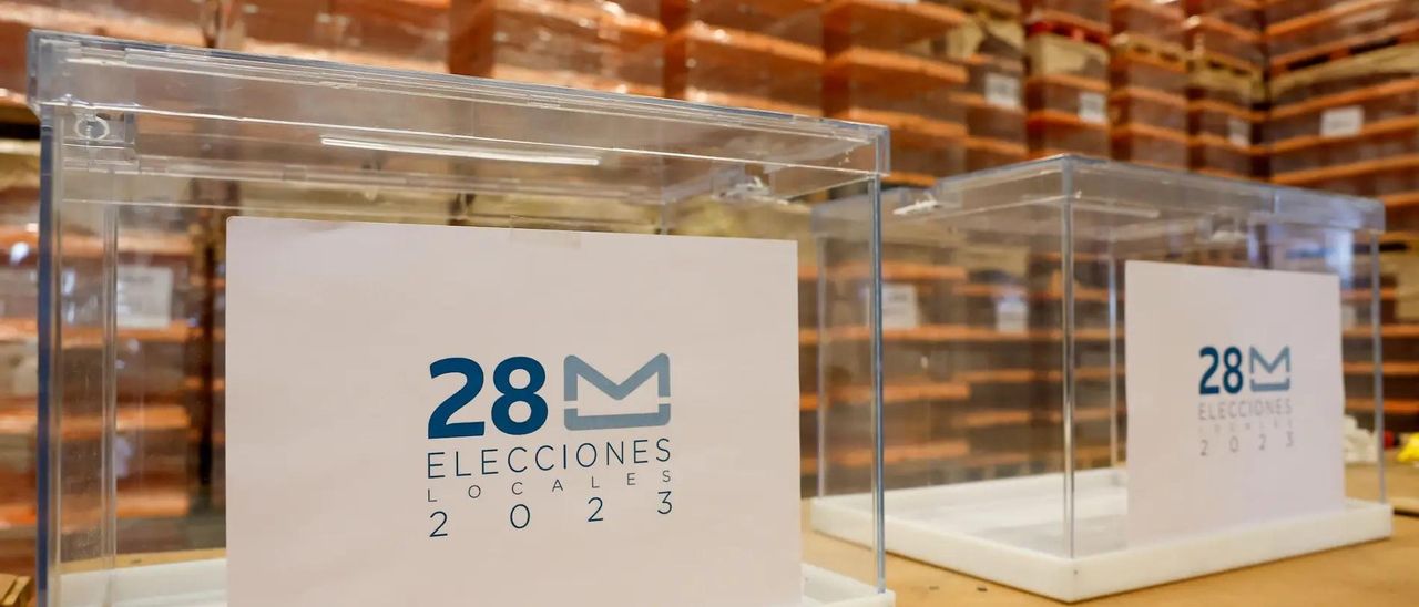 Urnas previstas para las elecciones del 28M.