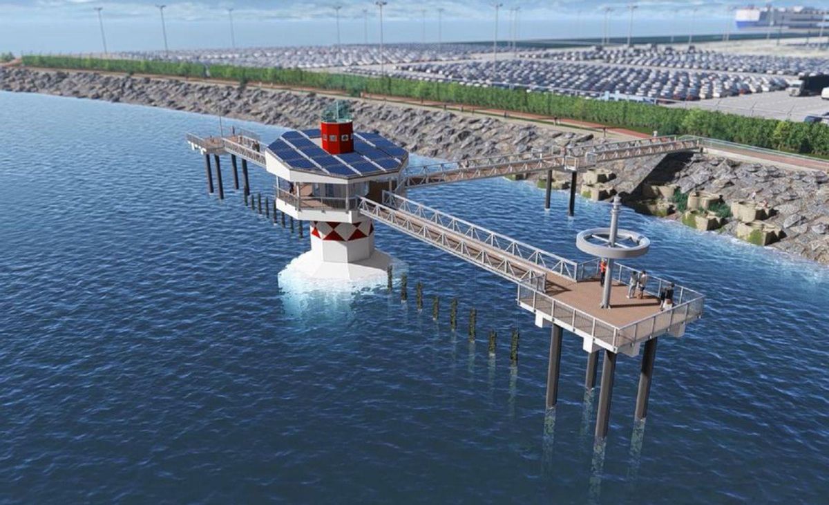 Infografía de los futuros «Peiraos do Solpor» del Puerto.