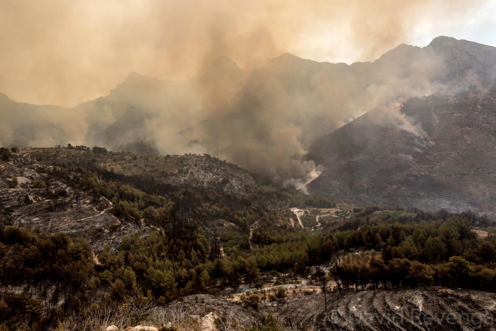 La superficie afectada abarca suelo de Bolulla, Tárbena, Callosa d´en Sarrià y Xaló