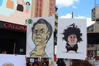 Manifestación en el centro de Madrid bajo el lema "La ultraderecha no es bienvenida"