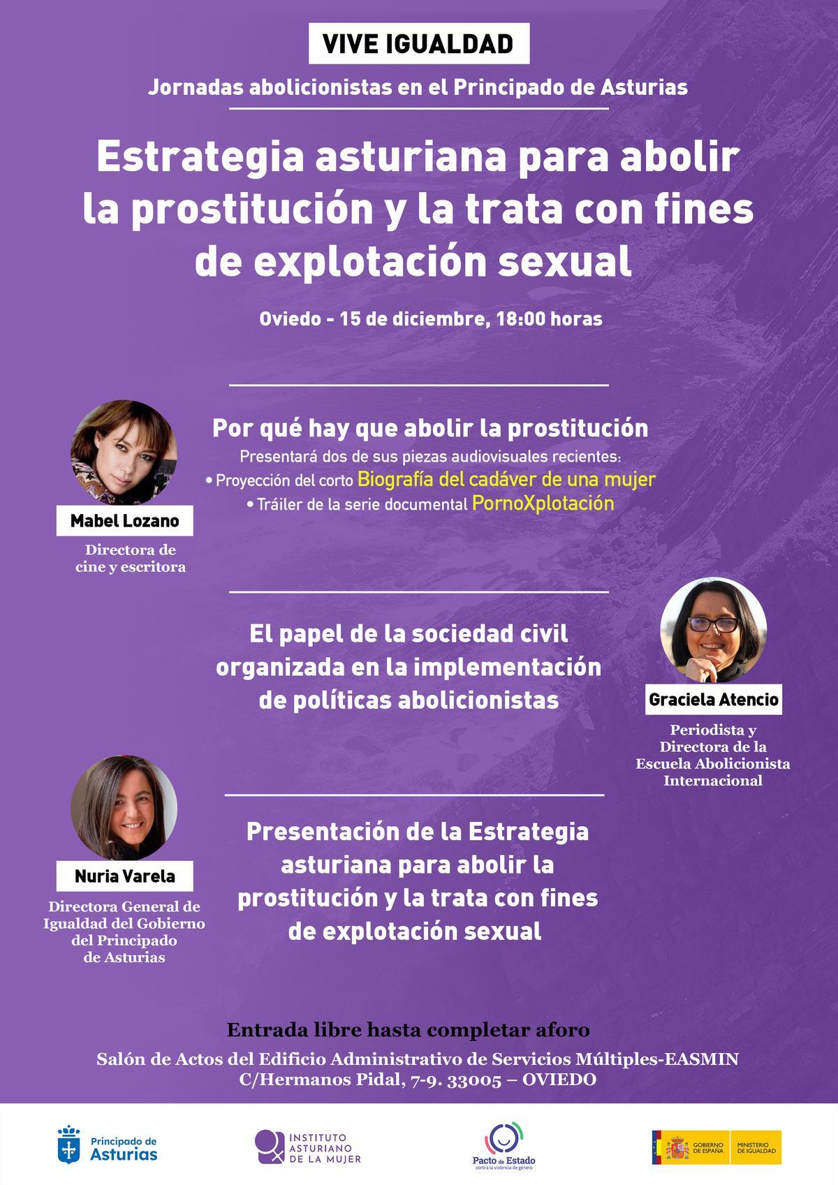 Jornada Abolicionistas de la Prostitución, el15 diciembre.