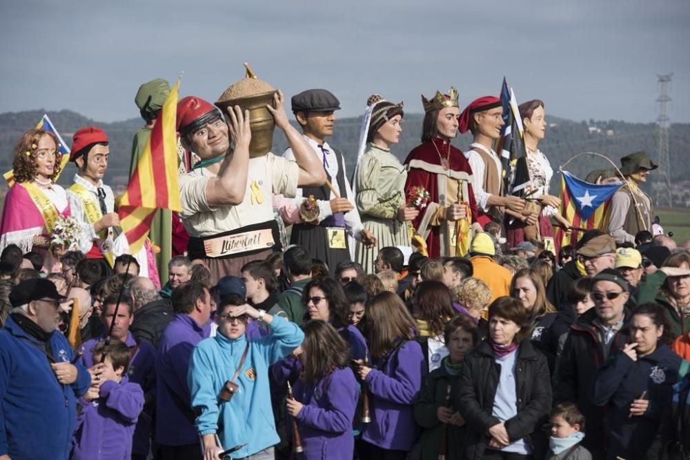 Trobada de colles geganteres a Lledoners