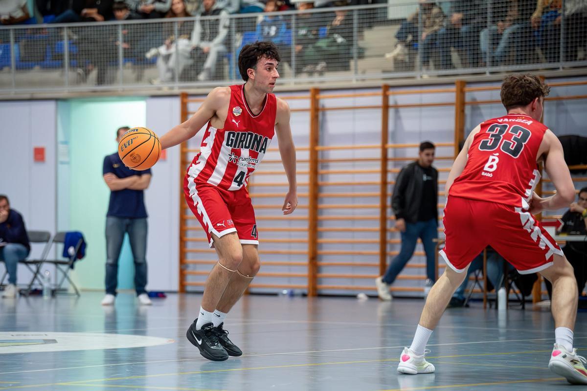 Sergi Juher en una acció durant aquesta temporada amb l'equip U18