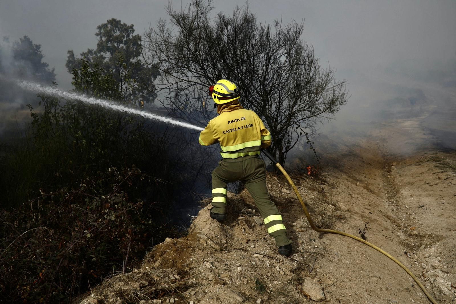 GALERÍA | Las imágenes del incendio de Carbajosa de Alba, en Zamora