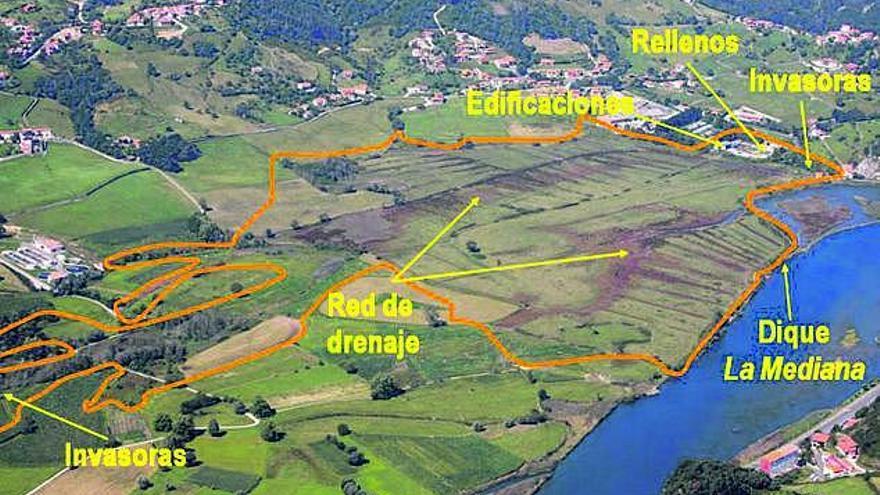 La Mediana, con las zonas en las que se prevén actuaciones de recuperación ambiental.